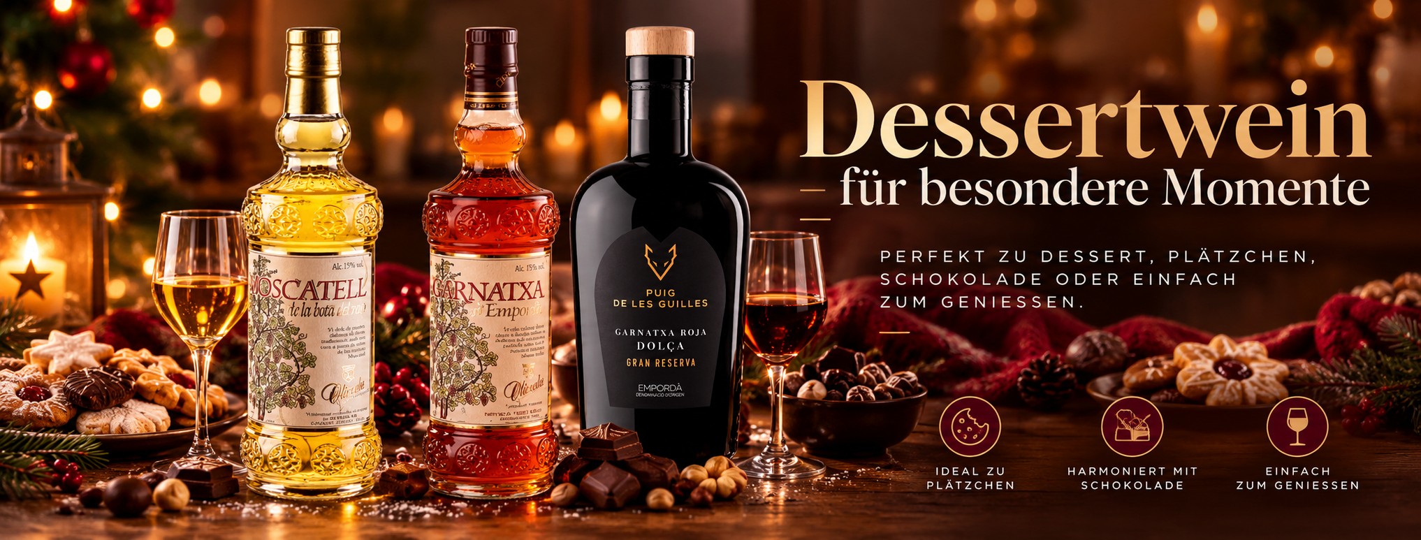 Festlicher Dessertwein